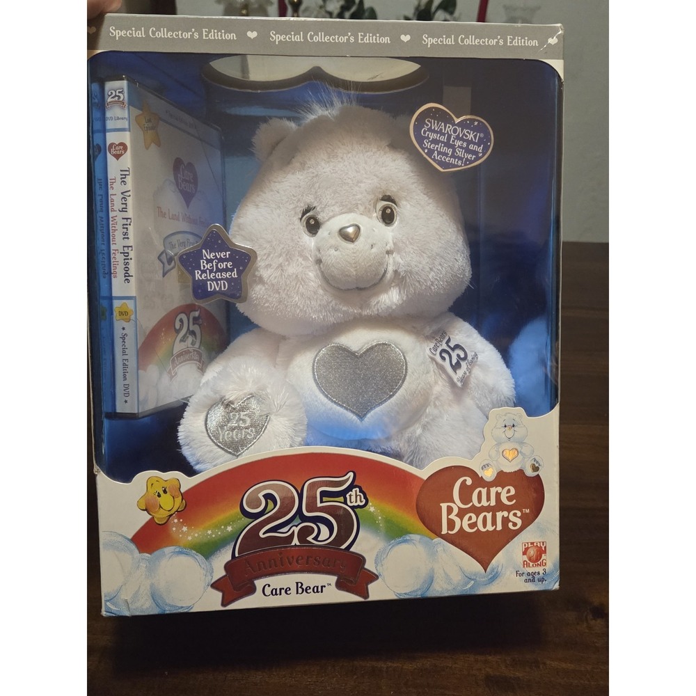 special edition 2007 Care Bears 25th Anniversary plush With Swarovski Crystal